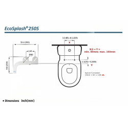 Toilet Spray Shower Attachment EcoSplash 250S