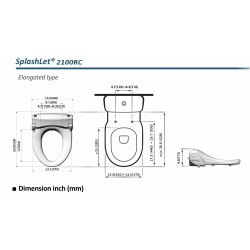 High-End Smart Toilet Bidet Seat SplashLet 2100RB