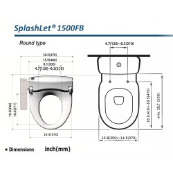 Smart Bidet Shower Toilet Seat SplashLet 1500FB