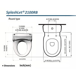 High-End Smart Toilet Bidet Seat SplashLet 2100RB