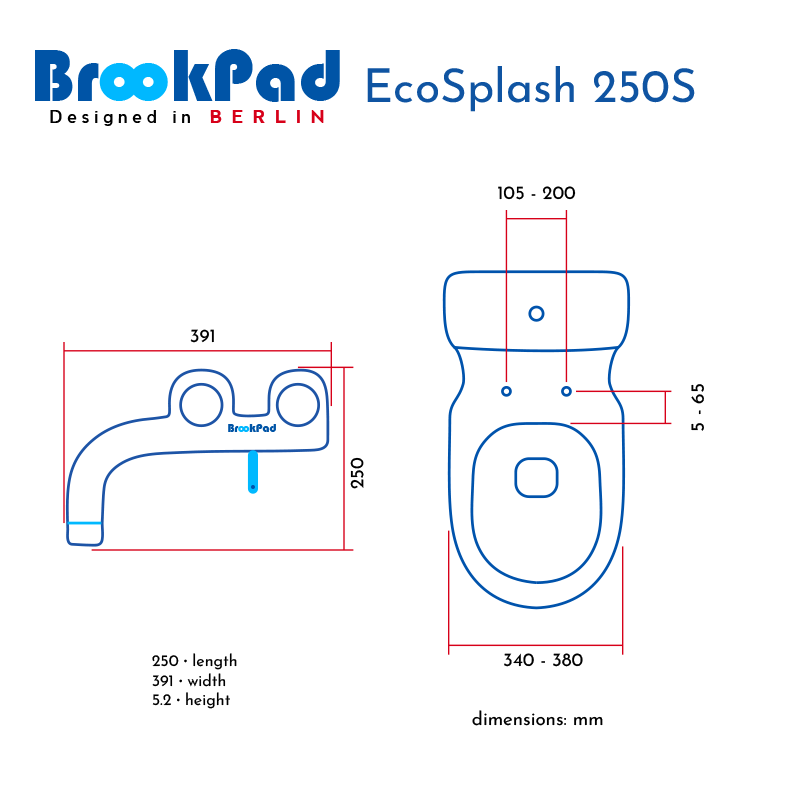 Toilet Spray Shower Attachment EcoSplash 250S